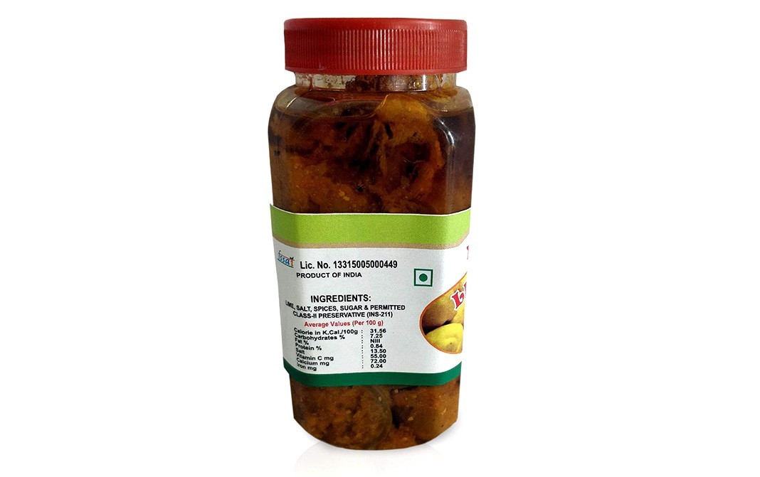Harnarains Lime Pickle    Plastic Jar  399 grams